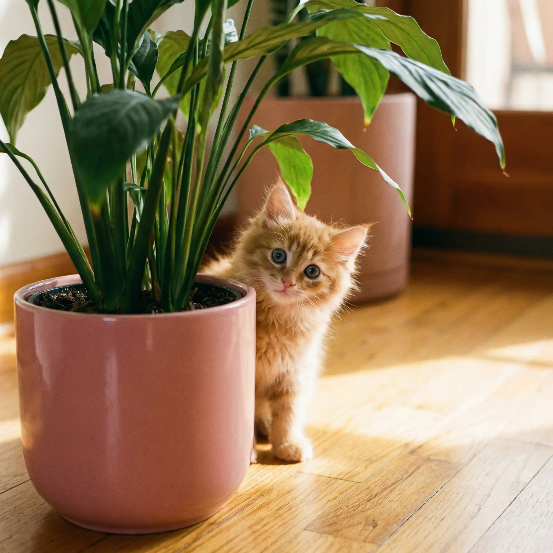 小猫从花盆后探头 - 狠狠撸